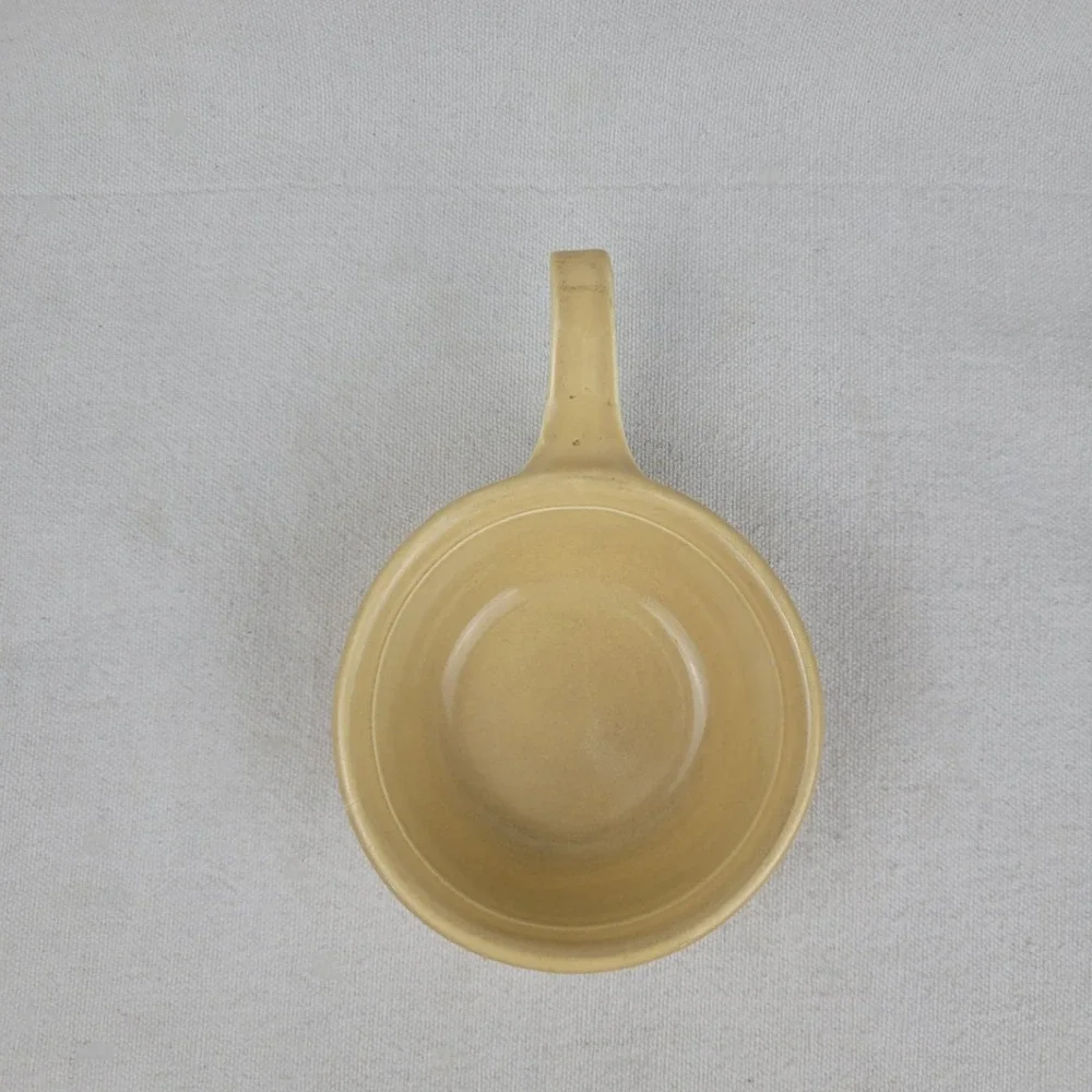 Vintage TST Taylor Smith Taylor Oven Serve Ware Yellow Stick‎ Handle Soup Bowl